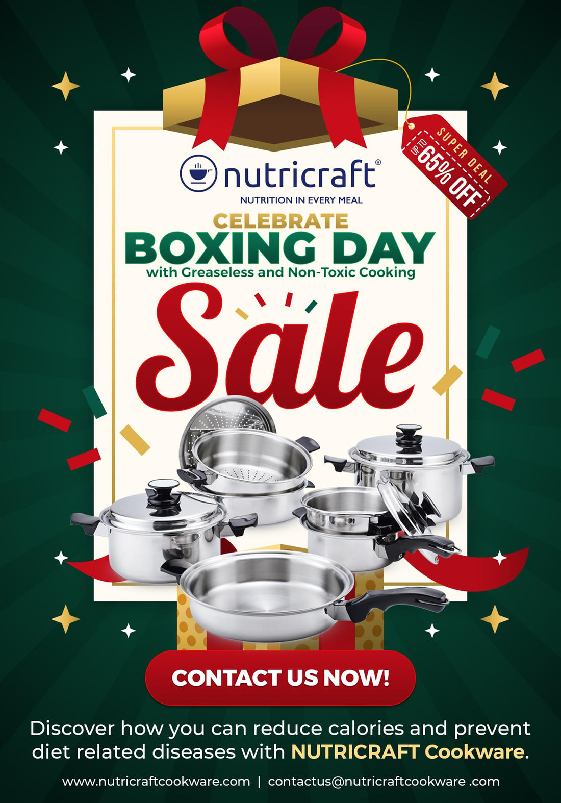 Celebrate Boxing Day with Greaseless and Non-Toxic Cooking
