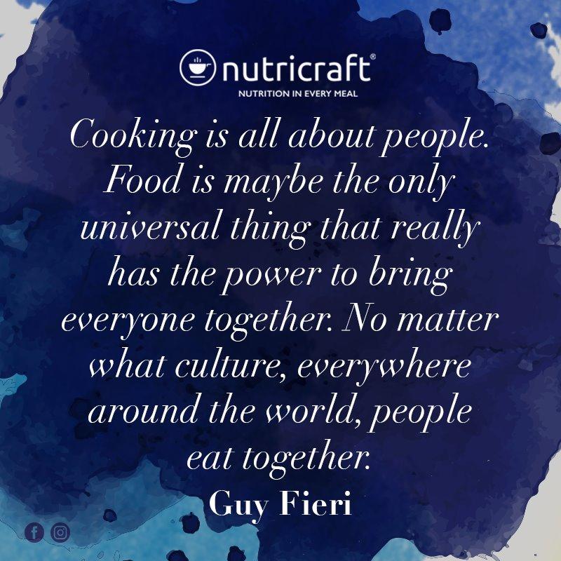 Cooking is all about people. Food is maybe the only universal thing that really has the power to bring everyone together. No matter what culture, everywhere around the world, people eat together. - Guy Fieri